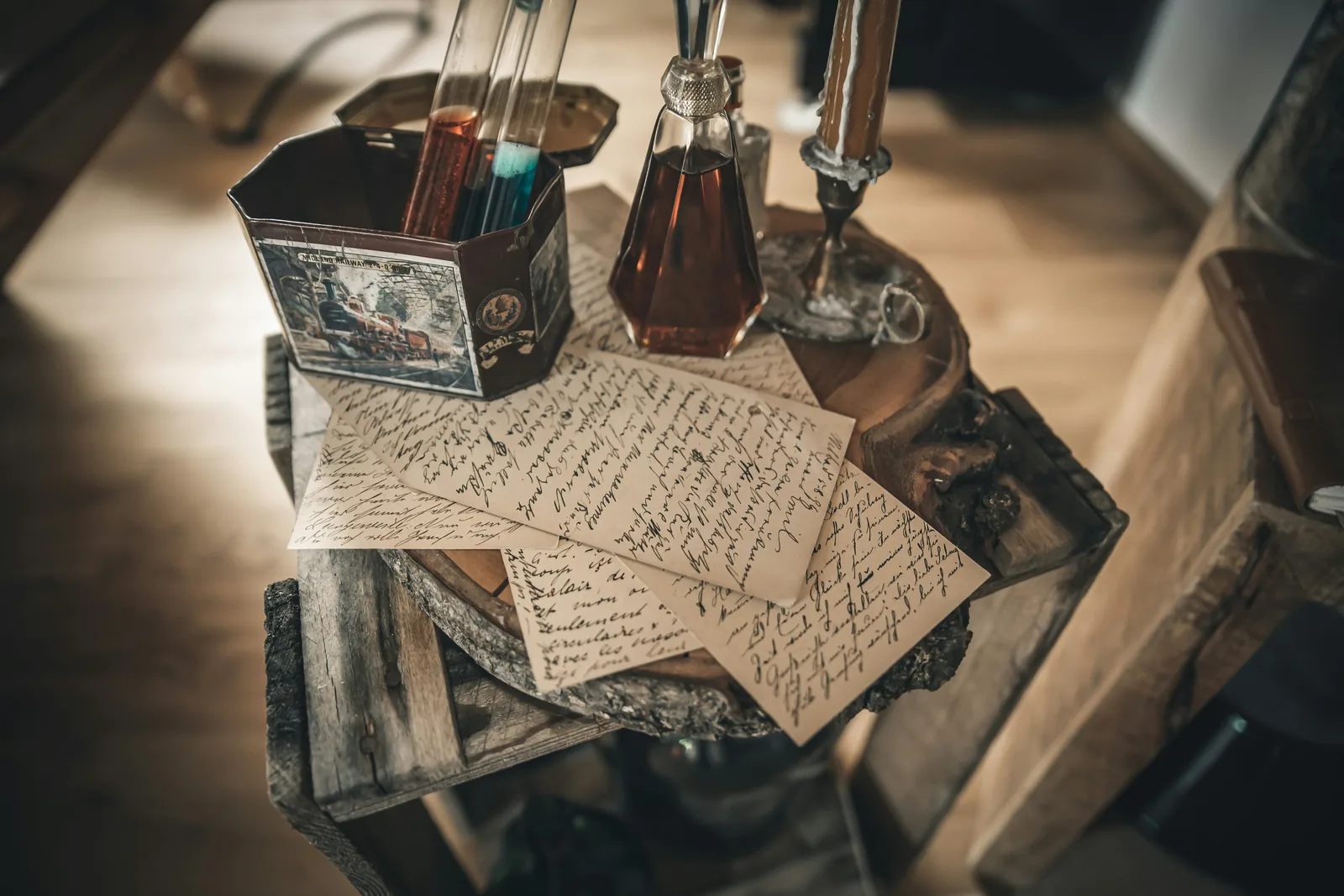 Five dreams that changed science, handwritten letters and glass vials