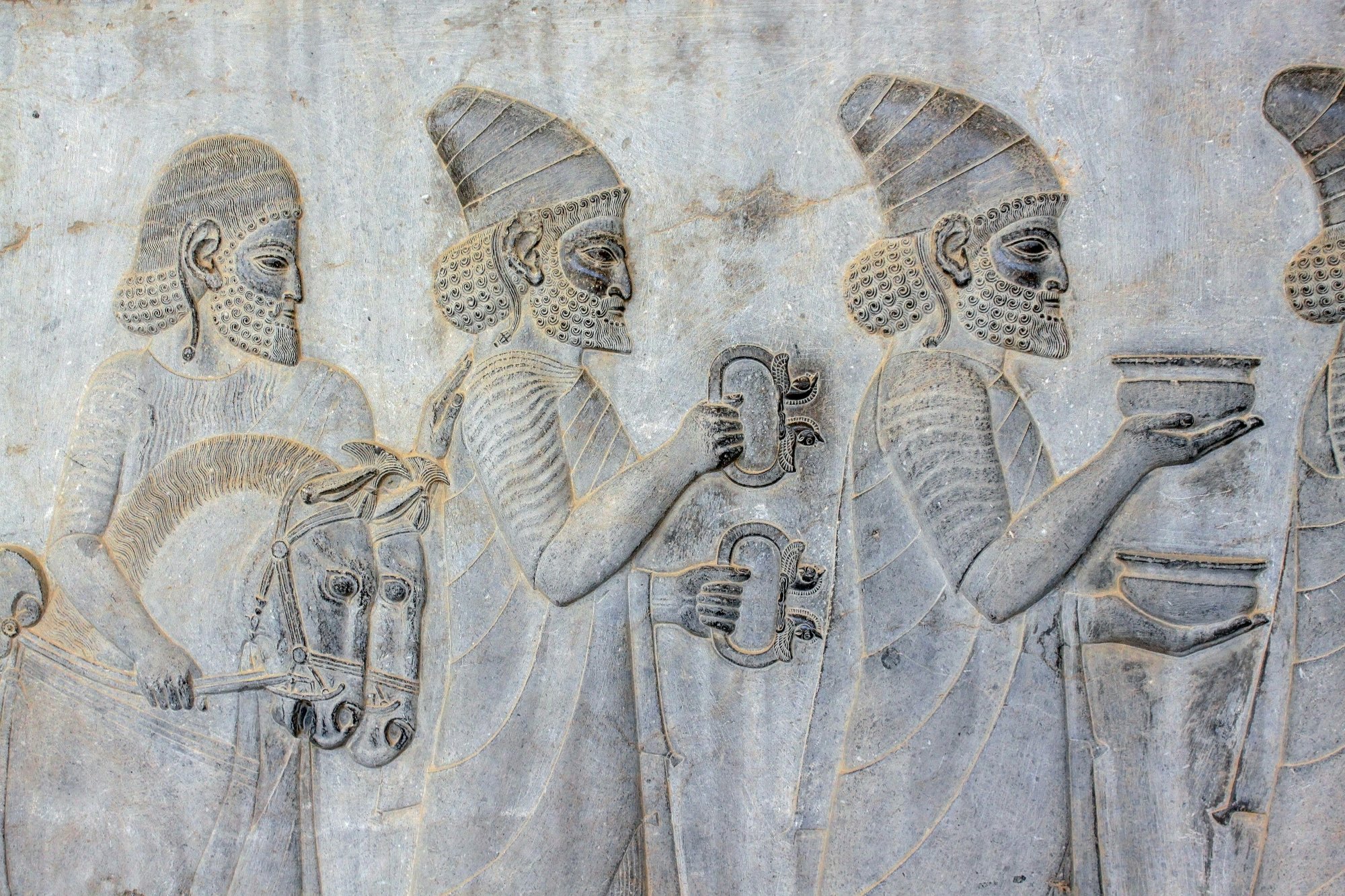Persepolis relief carving showing Persian nobles
